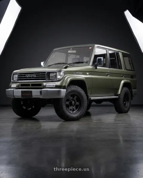 1994 Toyota Land Cruiser with Volk Racing TE37XT M-SPEC 6x139.7 16x8+0 Flat Black wheels