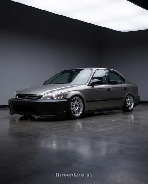 2000 Honda Civic DX with Enkei PF01 4x100 16x7+43 Silver wheels