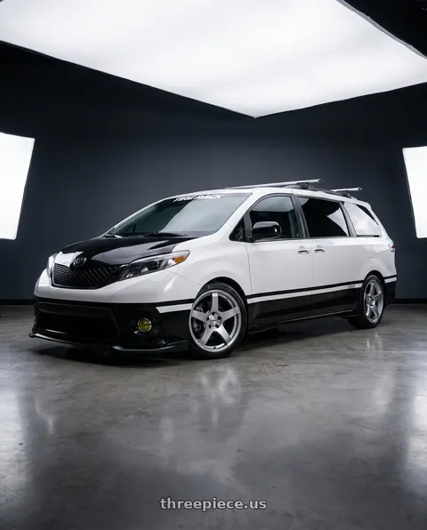2016 Toyota Sienna with Ssr Gtv01 5x114.3 19x8.5+38  GLARE SILVER wheels