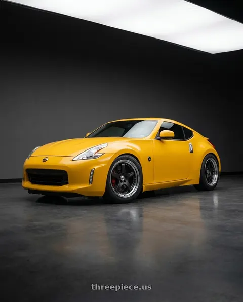 2017 Nissan 370Z with SSR Professor SP4 5x114.3 19X9 24 SL Disk Flat Black wheels