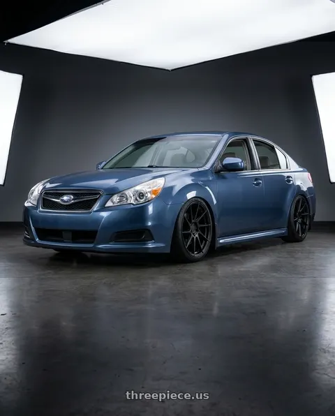 2014 Subaru Legacy with Aodhan AH09 5x100 18x8.5 +35 Matte Black wheels