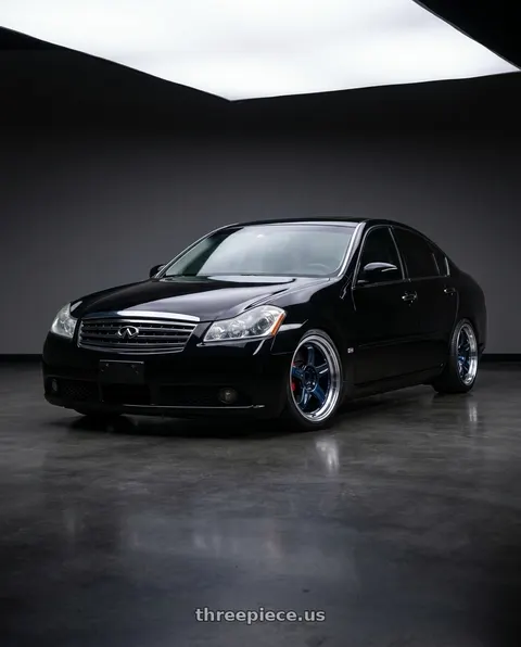 2008 INFINITI M35 with Volk Racing 21C 5x114.3 18x9.5 +20 MAG BLUE / RIM DC wheels