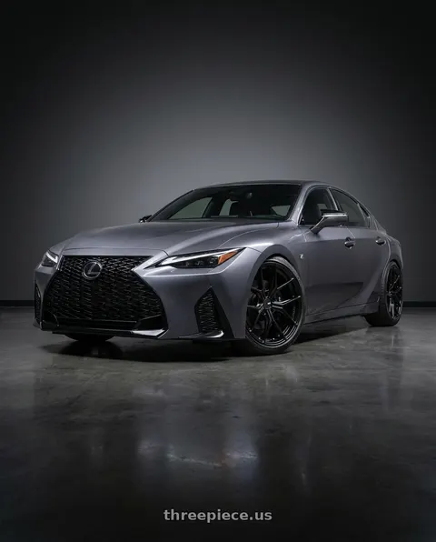 2021 Lexus IS350 with Enkei TSR-X 5x114.3 18x8.5+38 Gloss Black wheels