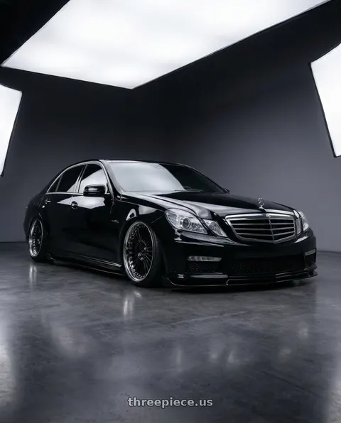 2012 Mercedes-Benz E350 with SSR Professor TF1 4X100 18X9.5+25 HP Disk Flat Black wheels