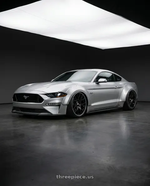 2018 Ford Mustang with BBS CH-R 5x130 19x11 +56 Satin Black Polished Rim Protector wheels