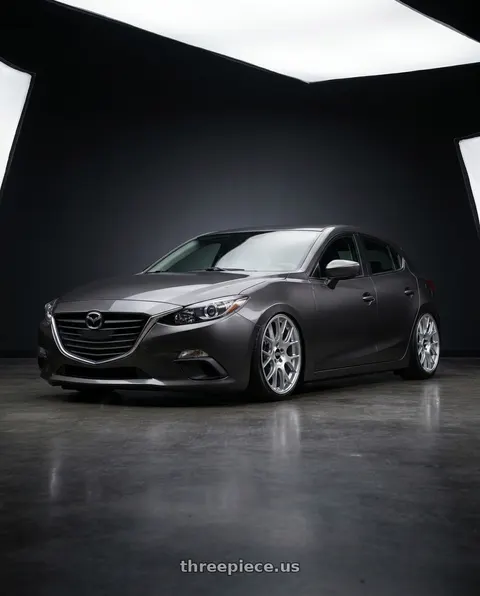 2013 Mazda 3 with BBS CH-R 5x130 19x12 +45 Brilliant Silver Polished Rim Protector wheels