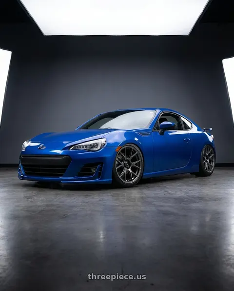 2017 Subaru BRZ with Konig Ampliform 5x100 17x9+40 Dark Metallic Graphite wheels