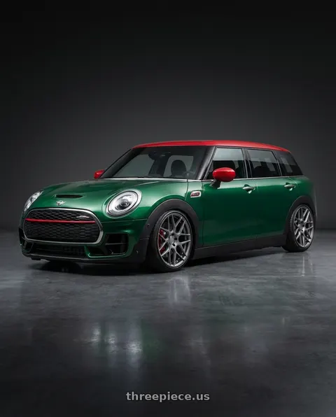 2020 Mini Cooper John Cooper Works with Aodhan AFF2 5x114.3 19x8.5+35 Matte Gray wheels