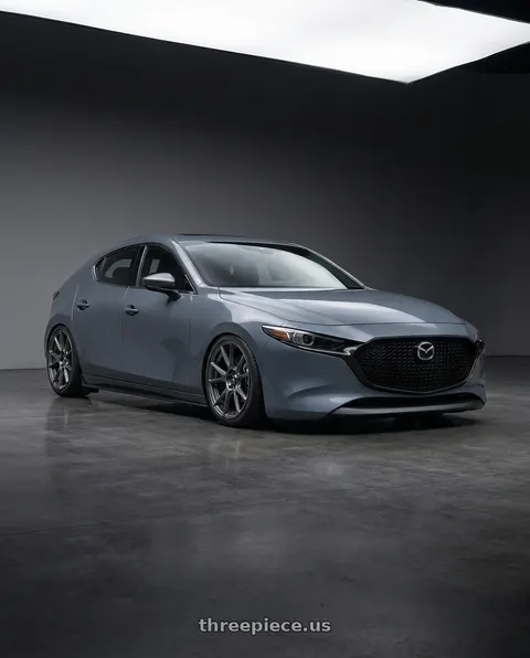 2023 Mazda 3 with Konig Ampliform 5x114.3 18x9.5+35 Dark Metallic Graphite wheels