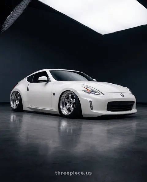 2018 Nissan 370Z with Work Meister S1 3P 5x114.3 19x11+11 T Disk Bright Buff Finish wheels
