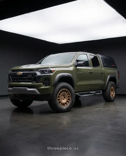 2024 Chevrolet Colorado Trail Boss with Black Rhino BR015 VOLL 6X139.7 17x8.5 +25 MATTE BRONZE wheels