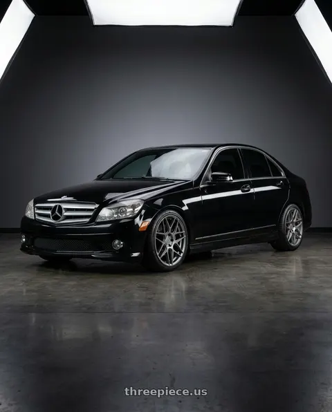 2010 Mercedes-Benz C350 Sport with Aodhan AFF2 5x120 19x8.5+35 Matte Gray wheels