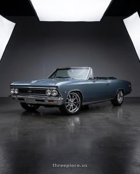 1966 Chevrolet Chevelle Super Sport 396 with Ridler Type 650 5x120.65 18x8+0 Chrome wheels
