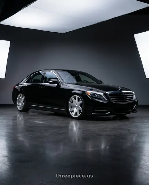 2018 Mercedes-Benz S450 with MRR HR3 5x114.3 19x9.5  +40 Silver Machine Face wheels