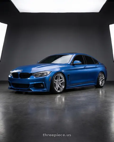 2018 BMW 440i Gran Coupe with HERITAGE WHEEL EBISU MONOC 5x120 19x8.5 +35 CHROME wheels