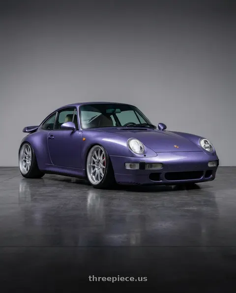 1996 Porsche 911 Turbo with Volk Racing CE28N-PLUS 5x120 18x10+40 Diamond Silver wheels