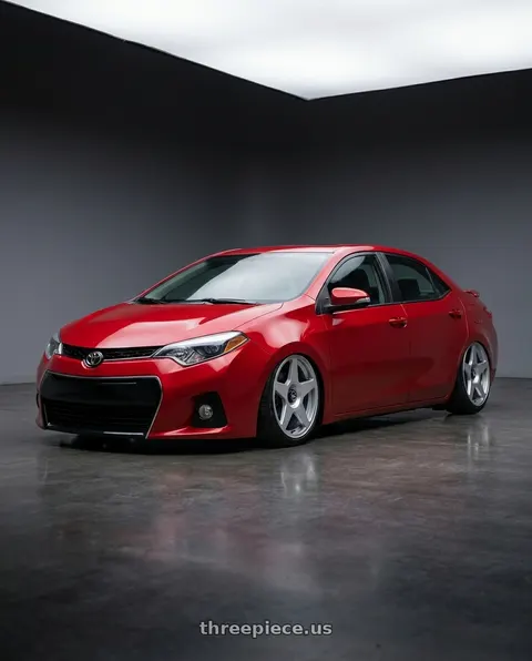 2016 Toyota Corolla with fifteen52 TARMAC EVO 5x100 / 5x114.3 18x8.5 +35 SPEED SILVER (GLOSS SILVER) wheels