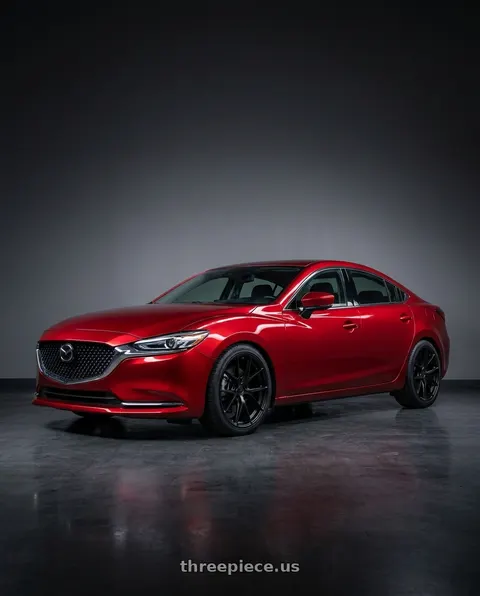 2019 Mazda 6 with Aodhan AFF7 5x114.3 19x8.5+35 Matte Black wheels
