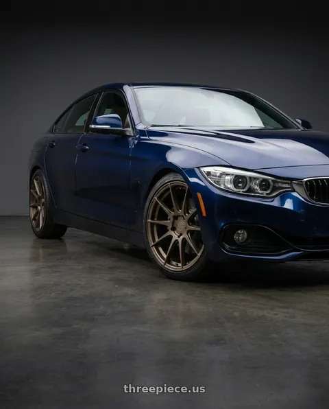 2017 F36 420I Gran Coupe with Aodhan AH09 5x114.3 18x8.5 +35 Matte Bronze wheels