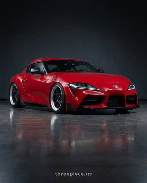 2023 Toyota GR Supra with Konig Countergram 5x112 19x9.5+30 Matte Black / Matte Machined Lip wheels