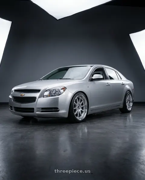 2008 Chevrolet Malibu with ESR Wheels CS12 5x110 18x8.5 +35 Hyper Silver wheels
