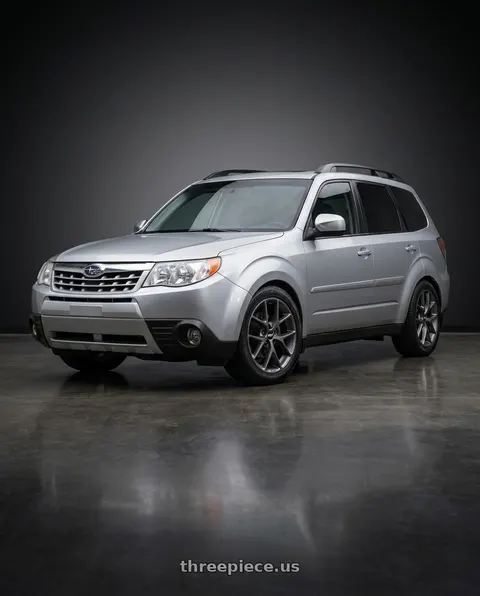 2010 Subaru Forester with BBS SR 5x100 18x8.0+36 Satin Himalaya Grey wheels
