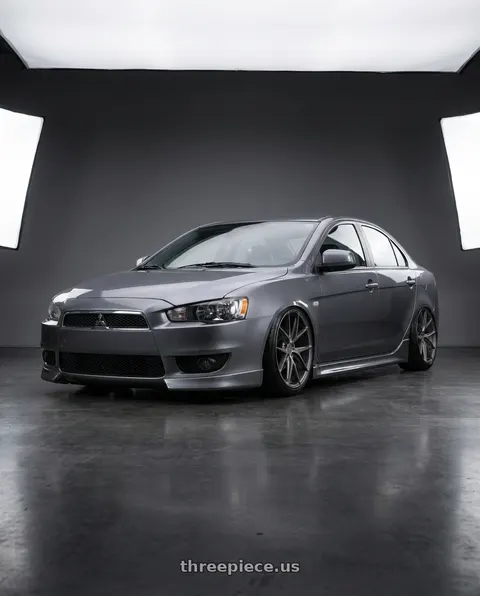 2014 Mitsubishi Lancer Ralliart with Niche 1PC M116 MISANO 5X114.3 18X8 +40 MATTE GUN METAL wheels