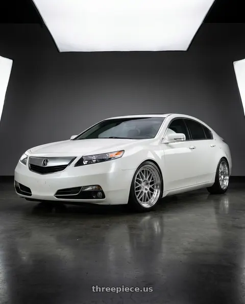 2013 Acura TL SH-AWD with Aodhan AH02 5x120 18x8.5+35 Silver w/ Machined Lip wheels