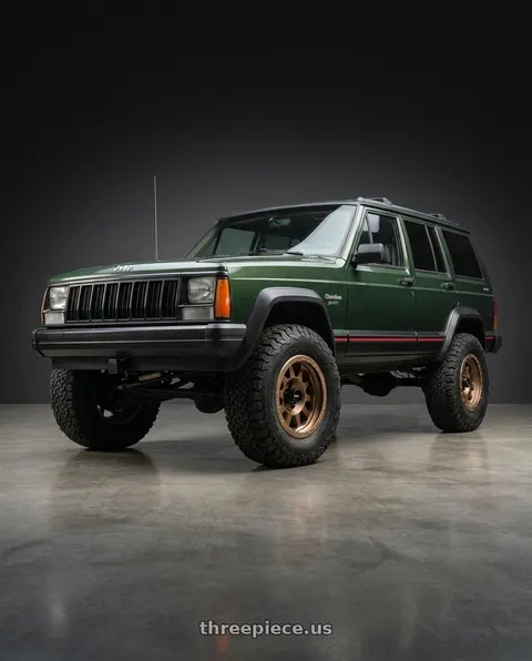 1996 Jeep Cherokee with Method MR304 Double Standard 15x8 -24mm Offset 5x4.5 83mm CB Method Bronze Wheel - MR30458012924N wheels