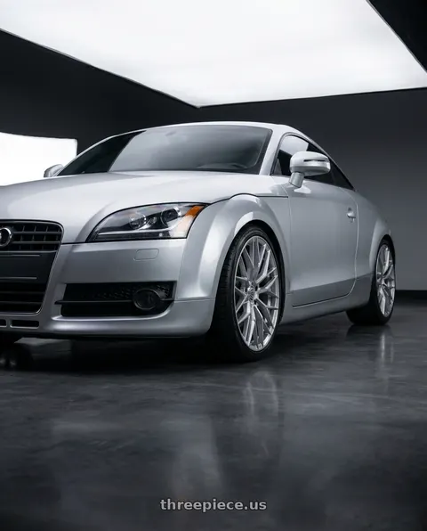 2008 Audi TT with TIS Motorsports 505S 5X112 19x8.5 +35 Gloss Silver wheels