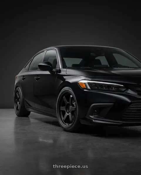 2026 Honda Civic Si with 9six9 SIX-1 5x114.3 18X8.5 +35 Matte Black wheels