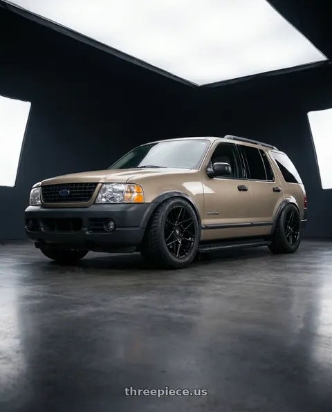 2004 Ford Explorer with TOUREN TR66 3266 5x108/5x114.3 17x8 +35 GLOSS BLACK wheels