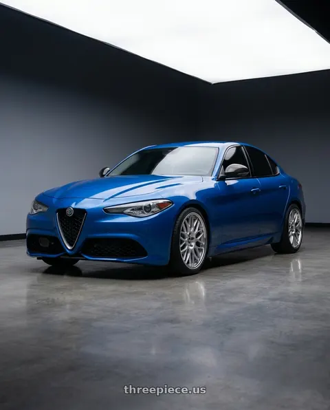 2017 Alfa Romeo Giulia TI with ESR Wheels APEX SERIES APX01 5x110 19x8.5 +30 Hyper Silver wheels