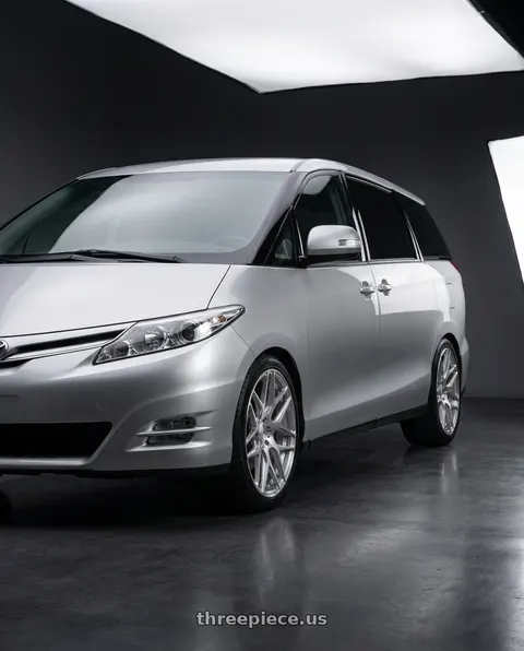2011 Toyota Previa 35 with MRR FS1 5x130 18x8.5  +45 Brushed Clear wheels