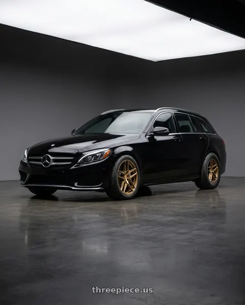 2018 Mercedes-Benz C300 with XO CAIRO 5X112 19X11 +37 BRONZE W/ BRUSHED BRONZE FACE wheels