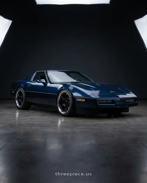 1989 Chevrolet Corvette with OE Wheels CV05 5x120.65 18x9.5+54 Black wheels