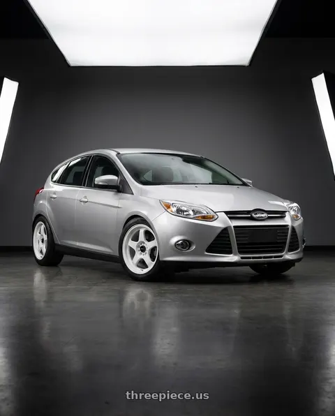 2011 Ford Focus with Vors SP1 4x108 15x7  +35 All White wheels
