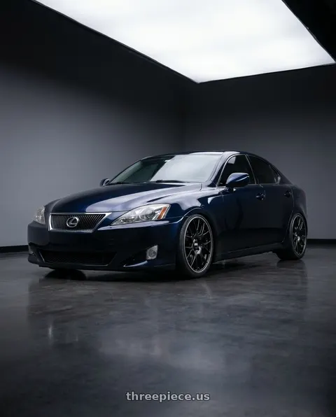 2007 Lexus IS350 with BBS CH-R 5x114.3 19x8 +38 Satin Black Polished Rim Protector wheels