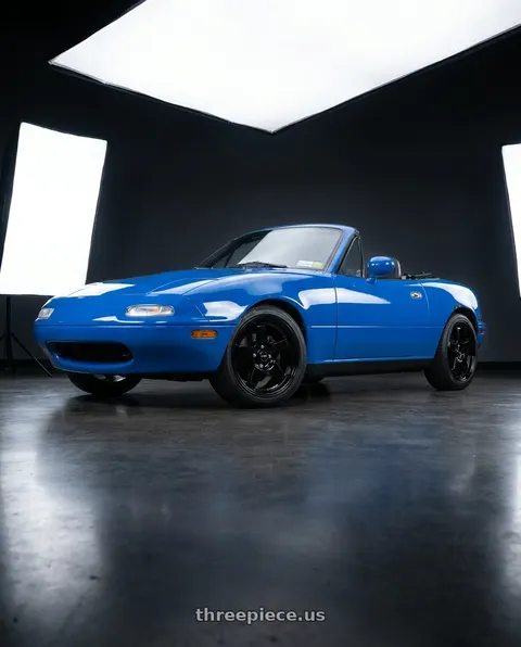 1993 Mazda Miata with Vors LT05 4x100 15x7  +40 Gloss Black wheels