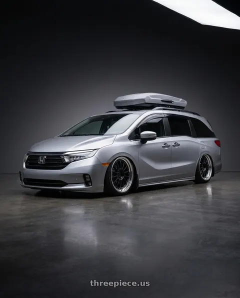 2024 Honda Odyssey with SSR Professor TF1 5x120 20X8+37 NR Disk Flat Black wheels