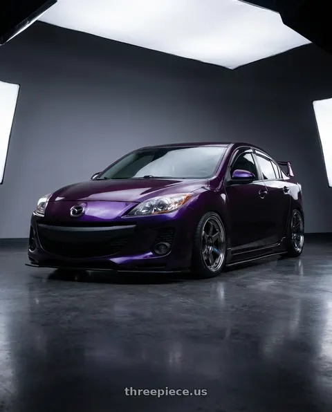 2011 Mazda 3 i with Volk Racing 21C 5x114.3 18x8.5 +35 DARK GUNMETAL / RIM DC wheels