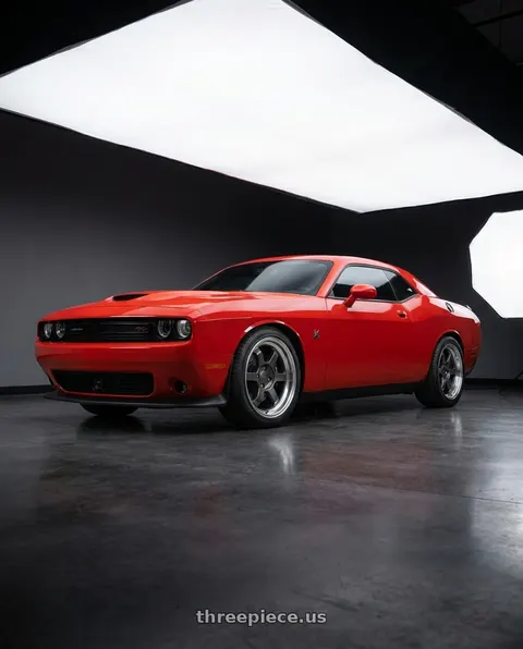 2023 Dodge Challenger with 9six9 SIX-1 Deep 4x100 15X8 +20 Carbon Gray / Machined Lip wheels