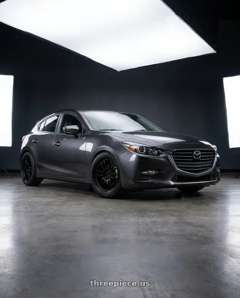 2017 Mazda 3 with Enkei RPF1 5x114.3 18x7.5+48 Matte Black wheels
