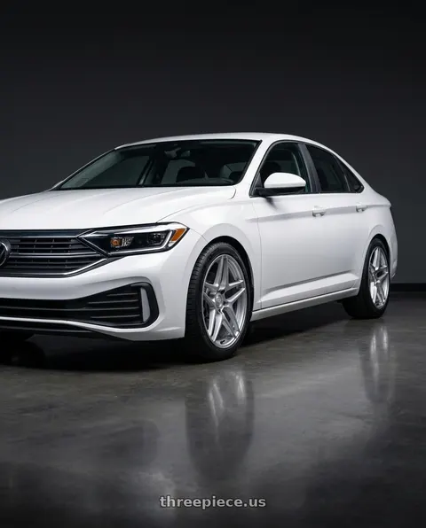 2026 Volkswagen Jetta with Kansei K15H Astro 5X112 19x8.5 35 Hyper Silver wheels