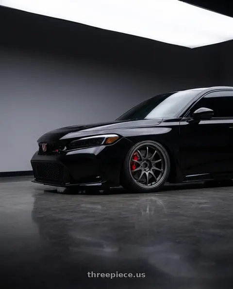 2023 Honda Civic Type R with Volk Racing CE28N-PLUS M-SPEC 5x120 18x9.5+38 Blast Gunmetal wheels