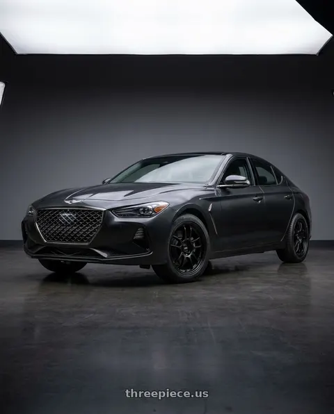 2019 Genesis G70 with Enkei M52 5x100 16x7+38 Black wheels