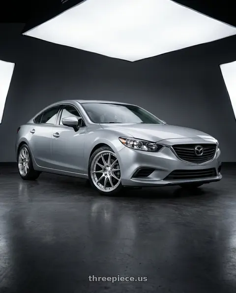2016 Mazda 6 with Aodhan DS07 5x114.3 18x8.5+35 Silver w/Machined Face wheels