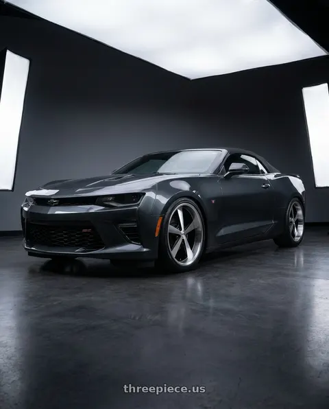 2018 Chevrolet Camaro SS with American Racing Vintage VN701 NOVA 5X127 22X11 +18 GLOSS BLACK MACHINED wheels