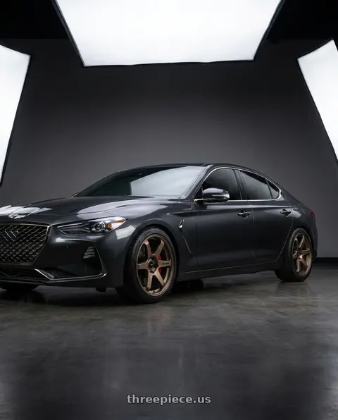 2019 Genesis G70 with Enkei T6R 5x114.3 17x8+40 Matte Bronze wheels