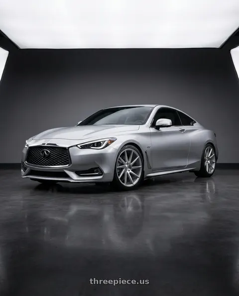 2020 INFINITI Q60 with Niche 1PC M112 SURGE 5X114.3 19X8.5 +35 GLOSS SILVER MACHINED wheels